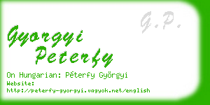 gyorgyi peterfy business card